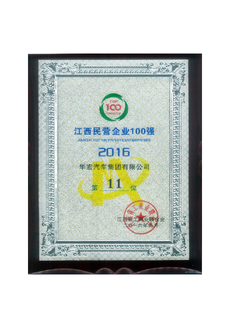 2016江西民营企业100强11位